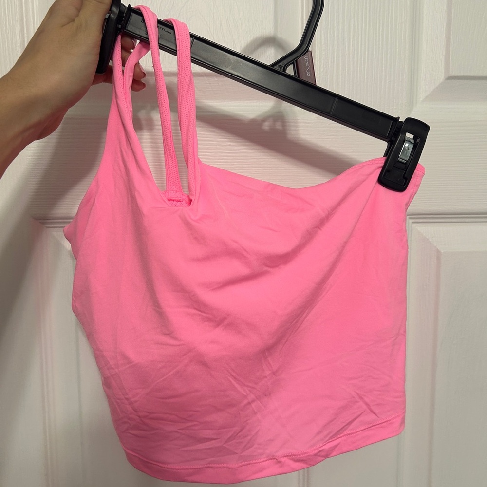 Pink Strappy Crop Top